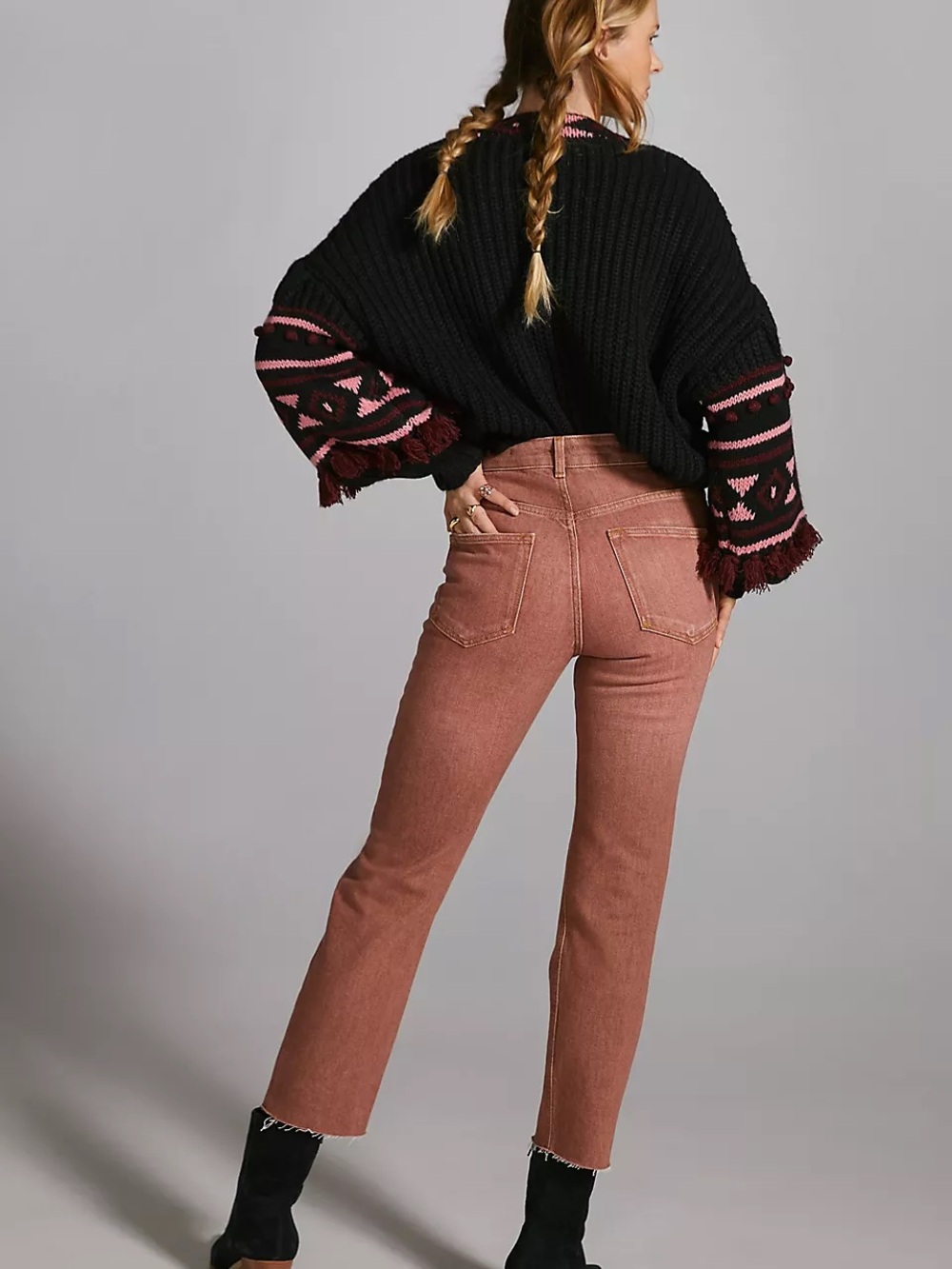 Pilcro Dusty Pink High-Rise Straight Jeans,
26 Petite EUC - Picture 7 of 7